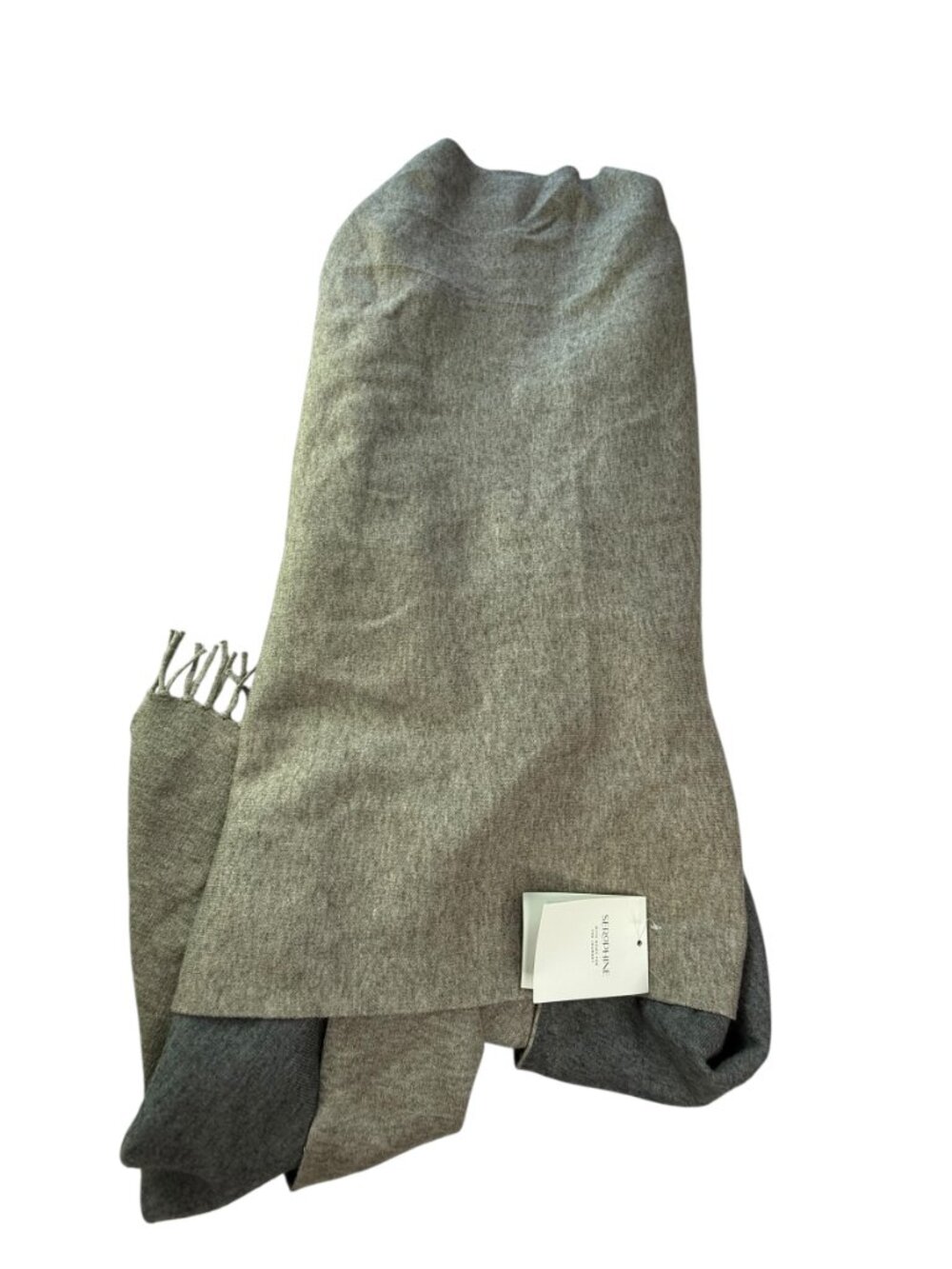 New NWT Seraphine Maternity Shawl Wrap Oversized Sweater w/ Sleeves Brown gray. - Picture 10 of 11